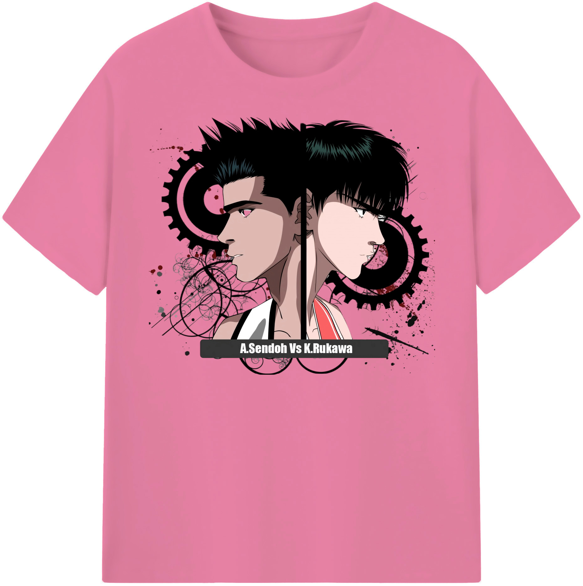 SLAM DUNK／スラムダンク 綿100％半袖Tシャツ（フロントプリント）